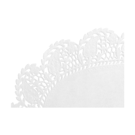 DENTELLES OVALES AJOURÉES  53 G/M2 22x16 CM BLANC PAPIER (250 UNITÉ)