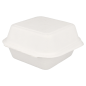 Image COQUILLES HAMBURGER 'BIONIC' 450 ML 15,2x15x8,4 CM BLANC BAGASSE (600 UNITÉ) #2