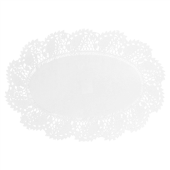 Image DENTELLES OVALES AJOURÉES  53 G/M2 32x22 CM BLANC PAPIER (250 UNITÉ) #1