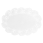 Image DENTELLES OVALES AJOURÉES  53 G/M2 32x22 CM BLANC PAPIER (250 UNITÉ) #1