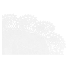 DENTELLES OVALES AJOURÉES  53 G/M2 32x22 CM BLANC PAPIER (250 UNITÉ)
