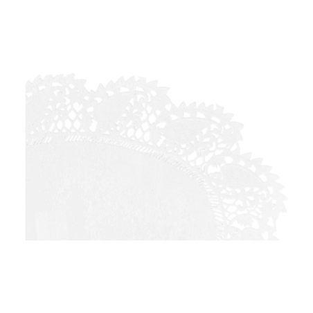 DENTELLES OVALES AJOURÉES  53 G/M2 32x22 CM BLANC PAPIER (250 UNITÉ)