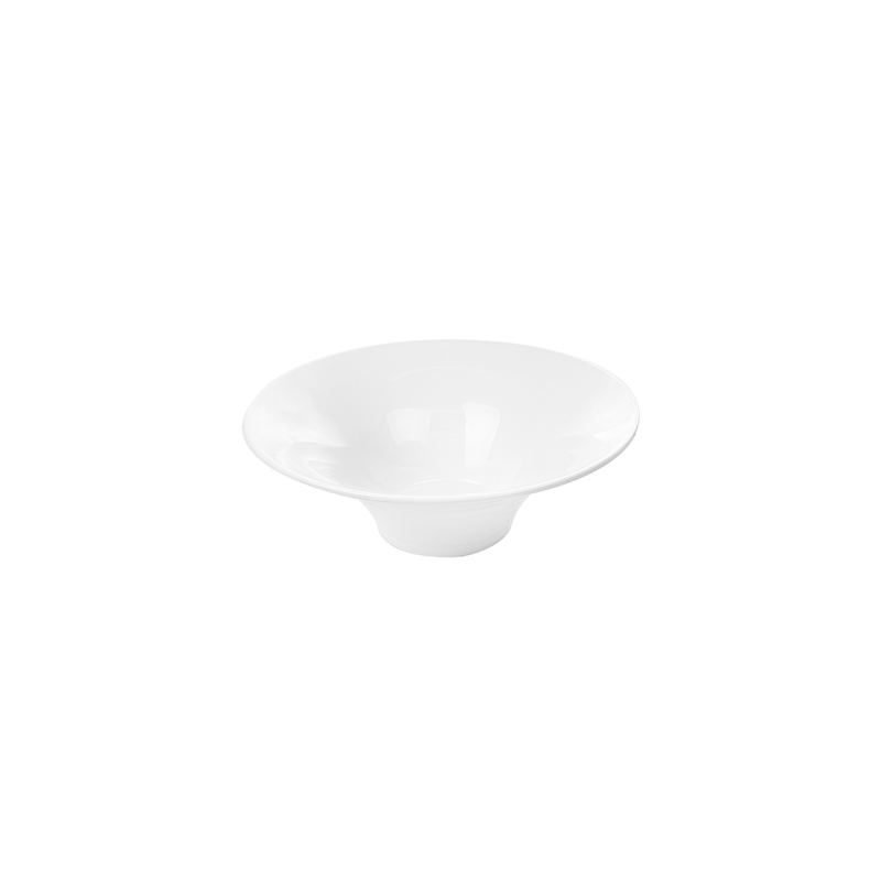 BOLS STRIÉS 1250 ML Ø 25,5x8,9 CM BLANC PORCELAINE (2 UNITÉ)