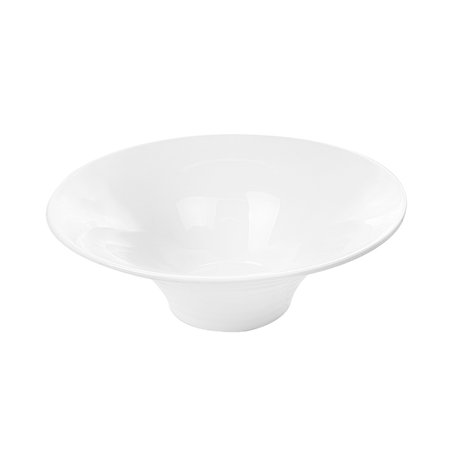 Image BOLS STRIÉS 1250 ML Ø 25,5x8,9 CM BLANC PORCELAINE (2 UNITÉ) #1