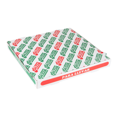 Image BOÎTES PIZZA MICROCANNELURE  348 G/M2 36x36x4 CM BLANC CARTON (100 UNITÉ) #1