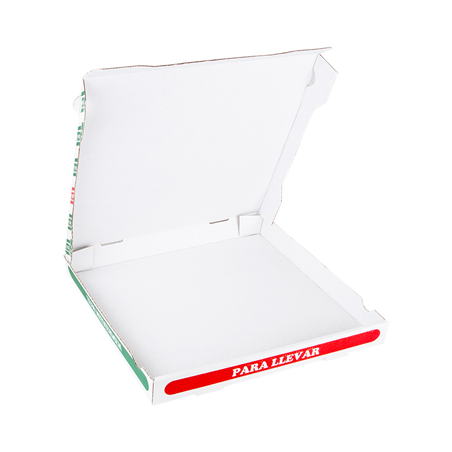 BOÎTES À PIZZA 348 G/M2 36x36x4 CM BLANC CARTON MICROCANAL (100 UNITÉ)