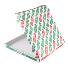 Image BOÎTES PIZZA MICROCANNELURE  348 G/M2 36x36x4 CM BLANC CARTON (100 UNITÉ) #3