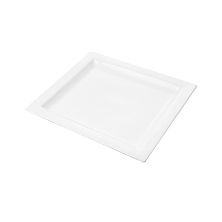 Image ASSIETTES RECTANGULAIRES  32x28,5 CM BLANC PORCELAINE (6 UNITÉ) #1