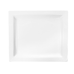Image ASSIETTES RECTANGULAIRES  32x28,5 CM BLANC PORCELAINE (6 UNITÉ) #3