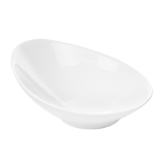 Image BOLS ALLONGÉS 700 ML 25x21,5x10,5 CM BLANC PORCELAINE (2 UNITÉ) #1