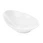 Image BOLS ALLONGÉS 1000 ML 29x25x12 CM BLANC PORCELAINE (2 UNITÉ) #1