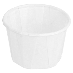 Image POTS TRAITEUR PAPIER PLISSÉ PFAS FREE 30 ML (1 oz) 80 G/M2 Ø4,4/3,1x2,8 CM BLANC PARCH.INGRAISSABLE (250 UNITÉ) #1