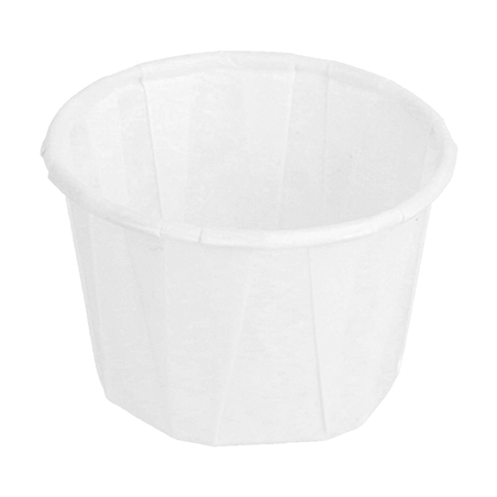 Image POTS TRAITEUR PAPIER PLISSÉ PFAS FREE 30 ML (1 oz) 80 G/M2 Ø4,4/3,1x2,8 CM BLANC PARCH.INGRAISSABLE (250 UNITÉ) #1