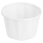 Image POTS TRAITEUR PAPIER PLISSÉ 45 ML (1,5 oz) 80 G/M2 Ø5/3,6x3,1 CM BLANC PARCH.INGRAISSABLE (250 UNITÉ) #1