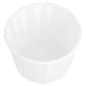 Image POTS TRAITEUR PAPIER PLISSÉ 60 ML (2 oz) 80 G/M2 Ø5,5/3,9x3,5 CM BLANC PARCH.INGRAISSABLE (250 UNITÉ) #3