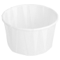 Image POTS TRAITEUR PAPIER PLISSÉ PFAS FREE 90 ML (3 oz) 80 G/M2 Ø6,5/4,9x3,8 CM BLANC PARCH.INGRAISSABLE (250 UNITÉ) #1