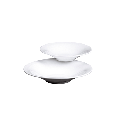Image ASSIETTES CREUSES  Ø 28 CM BLANC PORCELAINE (12 UNITÉ) #1