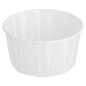 Image POTS TRAITEUR PAPIER PLISSÉ 100 ML (3,2 oz) 80 G/M2 Ø6,6/5x4,2 CM BLANC PARCH.INGRAISSABLE (250 UNITÉ) #1