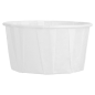 Image POTS TRAITEUR PAPIER PLISSÉ 100 ML (3,2 oz) 80 G/M2 Ø6,6/5x4,2 CM BLANC PARCH.INGRAISSABLE (250 UNITÉ) #2