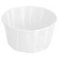 Image POTS TRAITEUR PAPIER PLISSÉ 165 ML (5,5 oz) 80 G/M2 Ø8/6x4,3 CM BLANC PARCH.INGRAISSABLE (250 UNITÉ) #1