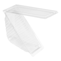 Image BOÎTES TRIANGULAIRES SANDWICH STANDARD  11x11x5,5 CM TRANSPARENT RPET (600 UNITÉ) #1
