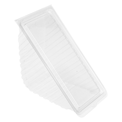 BOÎTES TRIANGULAIRES SANDWICH TRIPLE  11x11x7,5 CM TRANSPARENT RPET (500 UNITÉ)