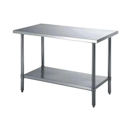 Image TABLE TRAVAIL 2 NIVEAUX 'ARROW'  90x60 CM ARGENTE INOX (1 UNITÉ) #1