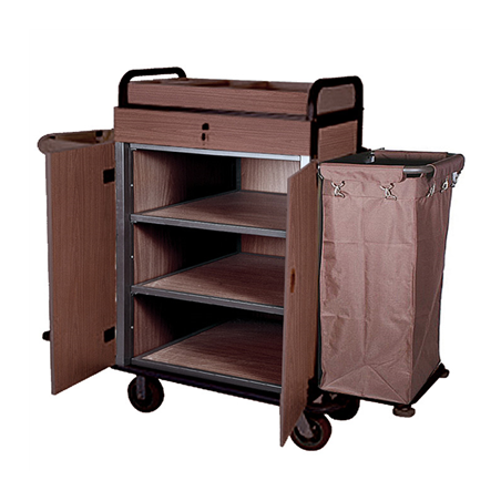 Image CHARIOT AVEC PORTES + 2 SACS DE VINYL 'ARROW'  144x50x114 CM MARRON FER (1 UNITÉ) #1