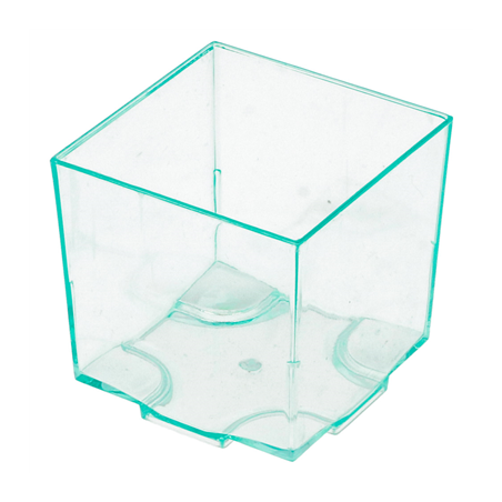 Image RÉCIPIENTS CUBO EMPILABLES POUR TAPAS RÉUTILISABLES  4,2x4,2x4,2 CM VERT D'EAU PS (200 UNITÉ) #1