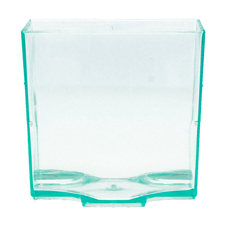 RÉCIPIENTS CUBO EMPILABLES POUR TAPAS RÉUTILISABLES  4,2x4,2x4,2 CM VERT D'EAU PS (200 UNITÉ)