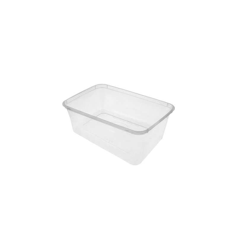 RÉCIPIENTS RECTANGULAIRES 750 ML 17,5x12x5,3 CM TRANSPARENT PP (500 UNITÉ)