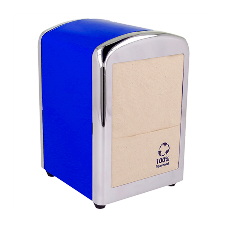 DISTRIBUTEUR SERVIETTES MINI SERVIS  10,5x9,7x14 CM BLEU INOX (12 UNITÉ)