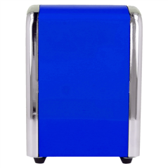 Image DISTRIBUTEUR SERVIETTES MINI SERVIS  10,5x9,7x14 CM BLEU INOX (12 UNITÉ) #3