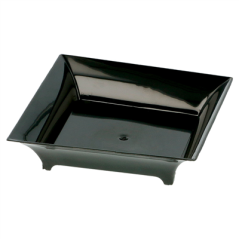 Image MISES EN BOUCHE RÉUTILISABLES "CARRÉ" 36 ML 6,3x6,3x1,5 CM NOIR PS (720 UNITÉ) #1