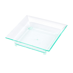 Image MISES EN BOUCHE RÉUTILISABLES "CARRÉ" 6,3x6,3x1,5 CM VERT D'EAU PS (720 UNITÉ) #1