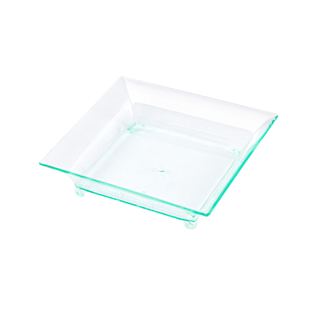 Image MISES EN BOUCHE RÉUTILISABLES "CARRÉ"  6,3x6,3x1,5 CM VERT D'EAU PS (720 UNITÉ) #1