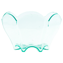 MISES EN BOUCHE TULIPE RÉUTILISABLES Ø 6,3x4,4 CM VERT D'EAU PS (600 UNITÉ)