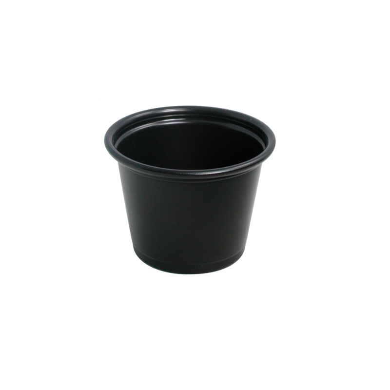 PETITS POTS 30 ML Ø4,5x3,3 CM NOIR PP (2500 UNITÉ)