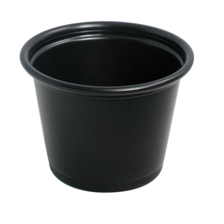 Image PETITS POTS 30 ML Ø4,5x3,3 CM NOIR PP (2500 UNITÉ) #1
