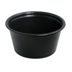 Image PETITS POTS MICRO-ONDABLES 60 ML Ø6,2x3,2 CM NOIR PP (2500 UNITÉ) #1