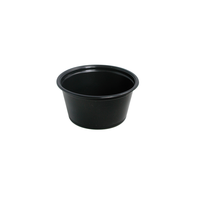PETITS POTS MICRO-ONDABLES 60 ML Ø6,2x3,2 CM NOIR PP (2500 UNITÉ)