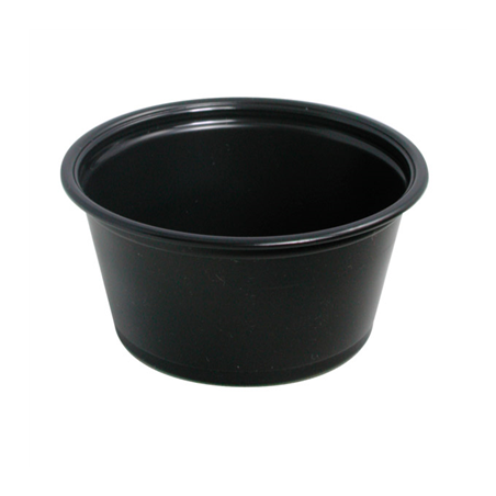 Image PETITS POTS MICRO-ONDABLES 60 ML Ø6,2x3,2 CM NOIR PP (2500 UNITÉ) #1