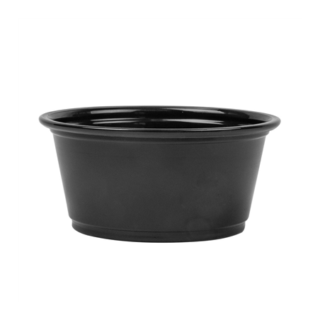 PETITS POTS MICRO-ONDABLES 100 ML Ø7,4x3,5 CM NOIR PP (2500 UNITÉ)