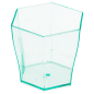 Image MINI RÉCIPIENTS RÉUTILISABLES HEXAGONAL 60 ML 4,7x4,6 CM VERT D'EAU PS (864 UNITÉ) #1