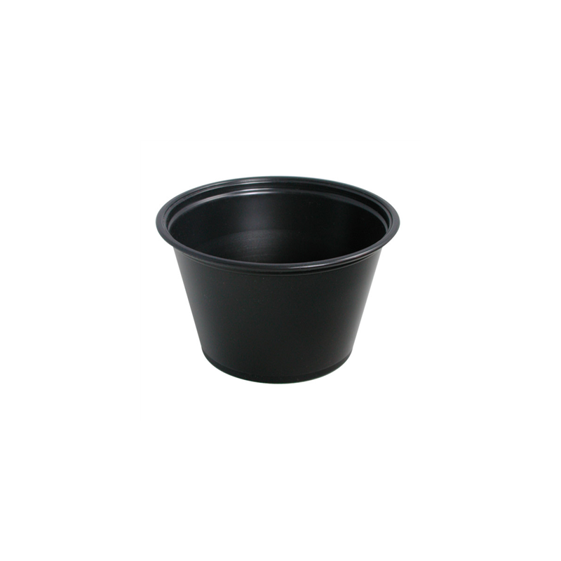 PETITS POTS MICRO-ONDABLES 120 ML Ø7,4x4,6 CM NOIR PP (2500 UNITÉ)