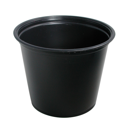 Image PETITS POTS MICRO-ONDABLES 165 ML Ø7,4x6 CM NOIR PP (2500 UNITÉ) #1