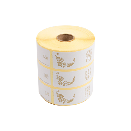 1000 U. ÉTIQUETTES BANDE "WC" NON FIXE  3x15 CM BLANC ADHESIF (1 UNITÉ)