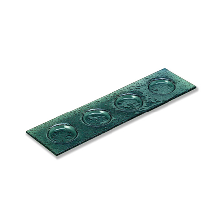 Image ASSIETTE OBLONG 4 COMPART.  12,5x45CM VERT D'EAU VERRE (18 UNITÉ) #1