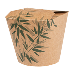 Image RÉCIPIENTS MULTIUSAGES MICRO-ONDABLES 'FEEL GREEN' 780 ML 275 + 25 PE G/M2 Ø9x9 CM MARRON CARTON (50 UNITÉ) #1