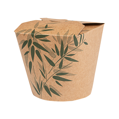 Image RÉCIPIENTS MULTIUSAGES MICRO-ONDABLES 'FEEL GREEN' 780 ML 275 + 25 PE G/M2 Ø9x9 CM MARRON CARTON (50 UNITÉ) #1